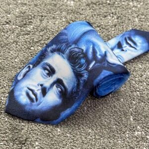 WallyWear James Dean Necktie Mens OS Blue Vintage 1994 Movie Star Retro Tie